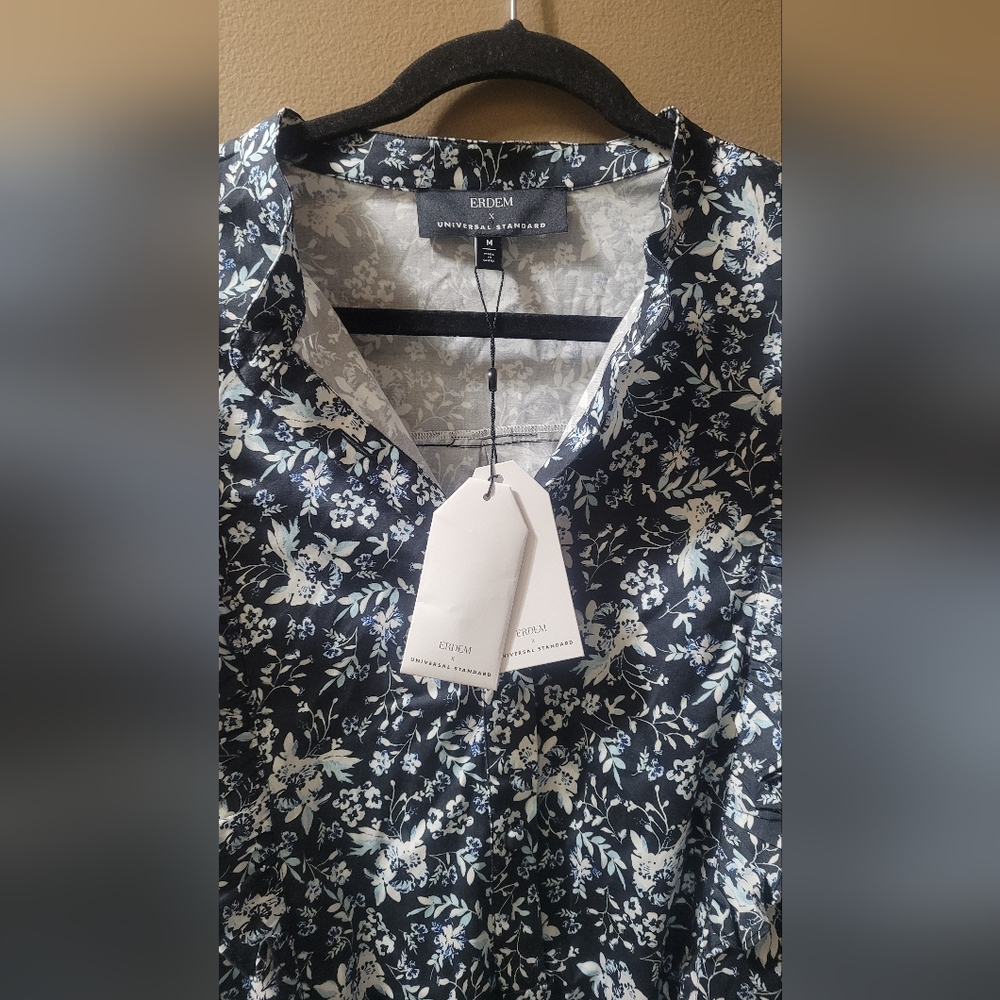 NWT Universal Standard x Erdem Primrose Shirt Dress Chambray Bud Size M US 18-20 - Picture 6 of 12